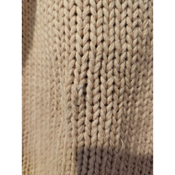 Marisa Christina Sweater Hand Knit Fair Isle Tan Black Ramie Cotton Zip Up - Picture 5 of 15